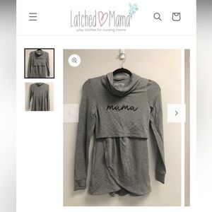 NEW XS Latched Mama Petal Front Nursing Pullover